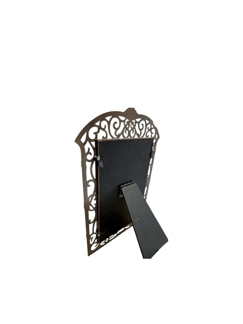 Vintage Ornate Gold Tone Bronze Picture Frame Victorian Scrollwork Filigree 5x7